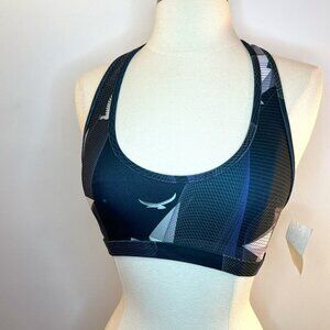 WE ARE HANDSOME Women's Black Geometric T Back Sports Bra - Size XS  - NWT